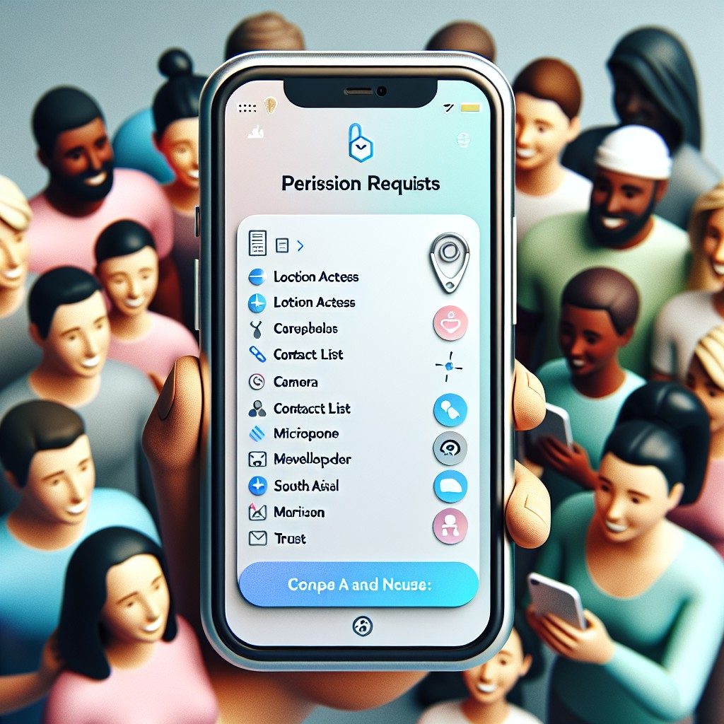 App permission prompts that users accept because they feel transparent
